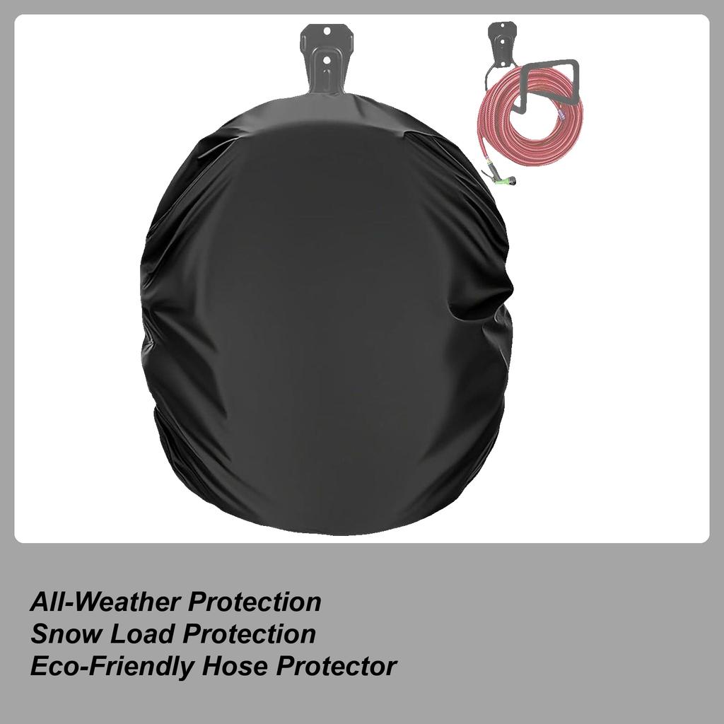 Capa Gancho para Mangueira de Parede de Jardim Economizadora de Espaço Montado na Parede Mangueira à Prova de Poeira Resistente a UV Tecido Oxford Capa de Proteção para Carretel de Mangueira de Jardim