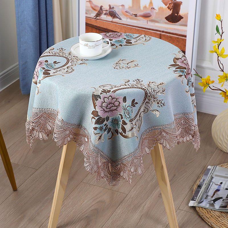 Household Minimalist Dining Table Cloth Countryside Style Small Round Table Cover Rectangular Floral Lace Universal Tablecloth
