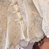 Flower Embroidery Chic Lace Splicing Tangsuit Button Shirts Women Jackets Chinese Cheongsam Hanfu Vintage Thin Coats Summer
