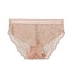 European & American Sexy Lace Hollow Mid-Waist Briefs - Breathable, Elastic, Plus Size Women's Underwear