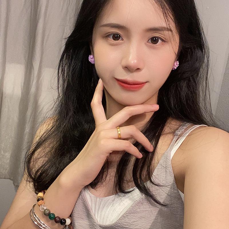 Boucles d'oreilles en forme de grappe de fleurs printanières pour femmes, légères, luxueuses, fraîches et douces, à la mode, polyvalentes