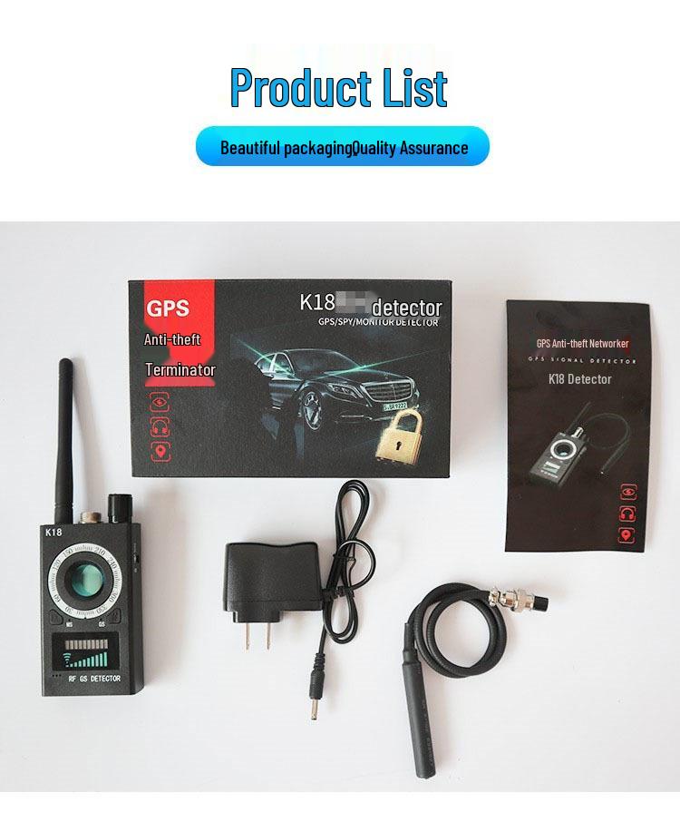 K18 Signal Detector: Anti-Spy Camera, GPS Tracker, and Magnetic Positioning Scanner
