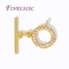 18K Gold Plated OT Clasps Bracelet Toggle Clasp Connectors For DIY Bracelet Necklace Jewelry Making Supplies Findings Wholesale