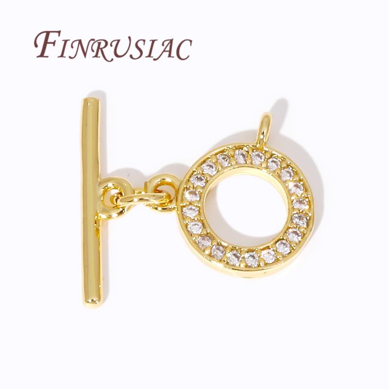 18K Gold Plated OT Clasps Bracelet Toggle Clasp Connectors For DIY Bracelet Necklace Jewelry Making Supplies Findings Wholesale