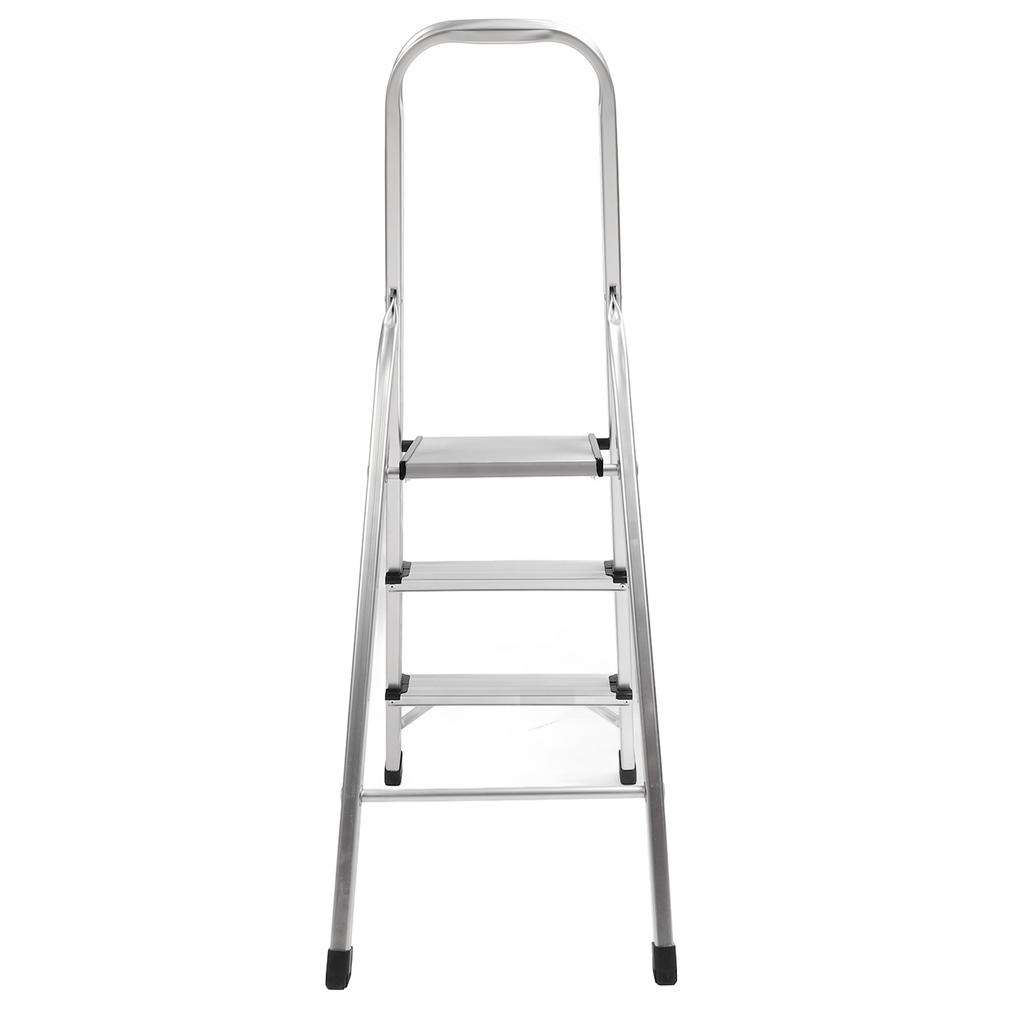 3 Step Ladder Foldable Aluminium Alloy Non Slip 330lbs Capacity Multifunctional Portable Step Stool