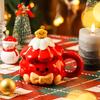 Christmas Tree Ceramic Mug With Lid Spoon Creative Santa Cup For Girlfriends Christmas Gift Souvenir