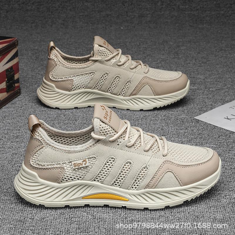 

Мужская обувь 2025 лето новая мужская ретро спортивная трендовая обувь на толстой подошве износостойкая сетчатая дышащая универсальная обувь для рабочей страховки мужчины 39