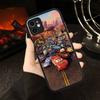 Cartoon Car L-Lightning M-McQueen For IPhone 16 15 14 Plus 13 12 11 Pro Max X XS MAX Translucent Matte Shockproof Cover