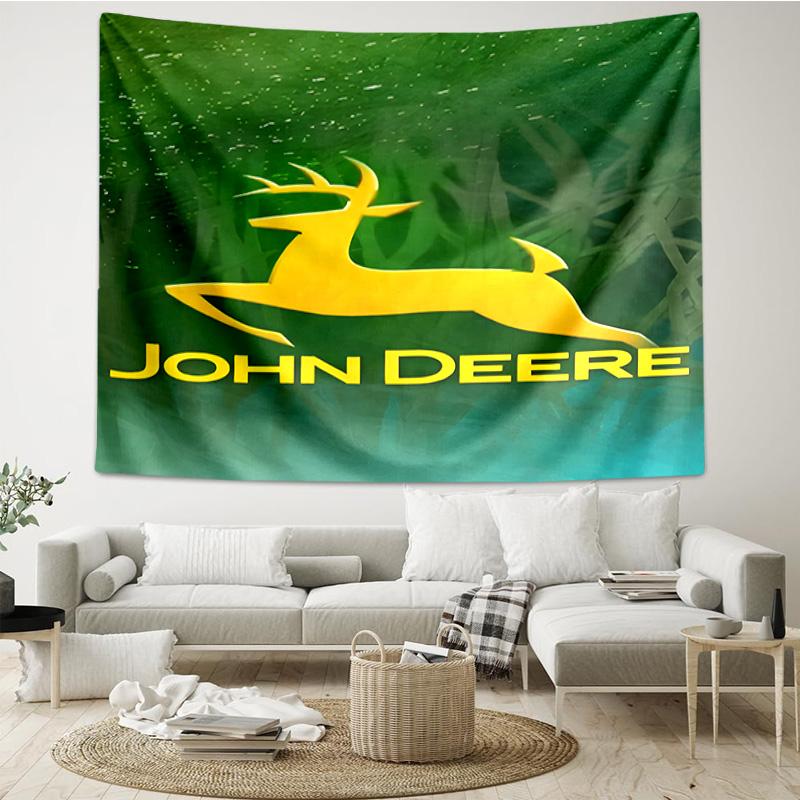 John Deere Logo Design Tapestry Room Decoration Wall Hanging for Living Room Bedroom, dormitory, Birthday and Christmas gifts