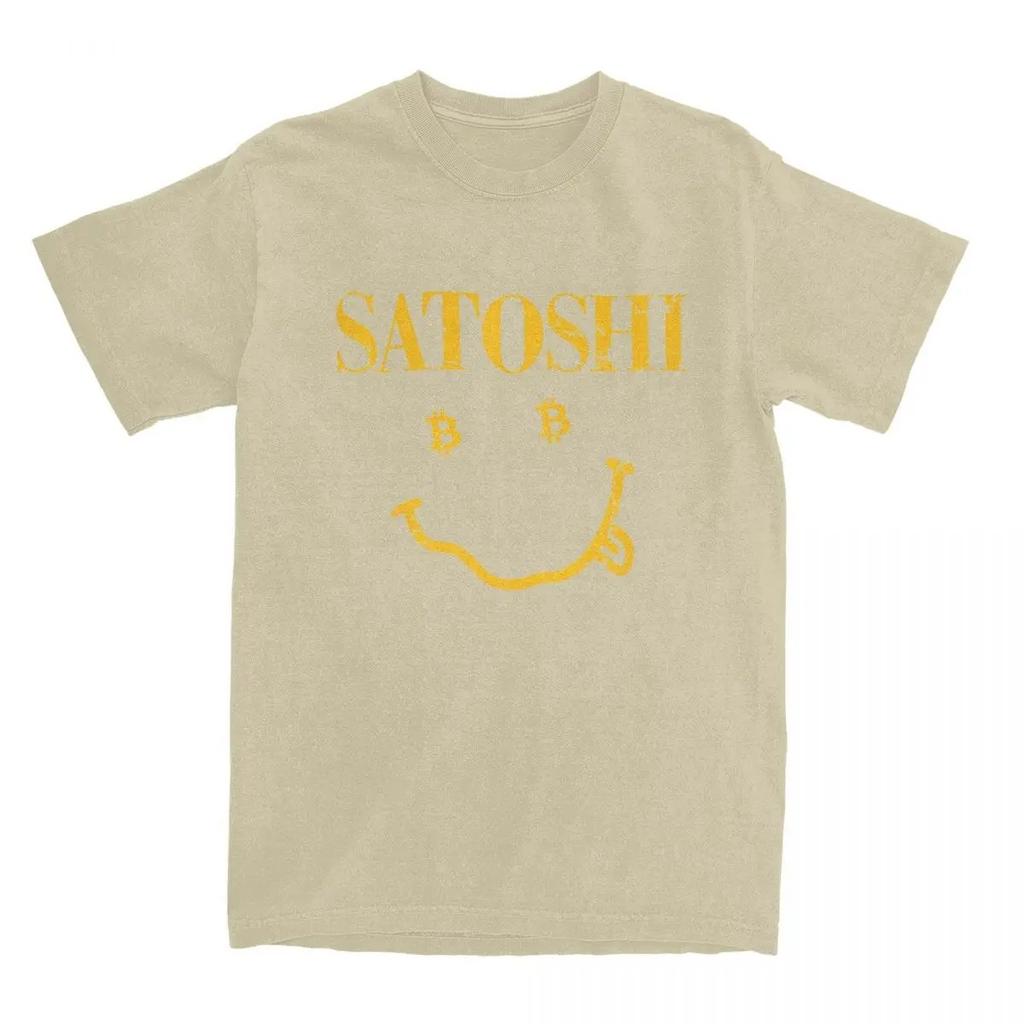 Man T Shirt Yellow Blockchian Bitcoin Satoshi T Shirts Harajuku Funny Summer Tee Shirt Y2K Funny Oversized high quality soft tee