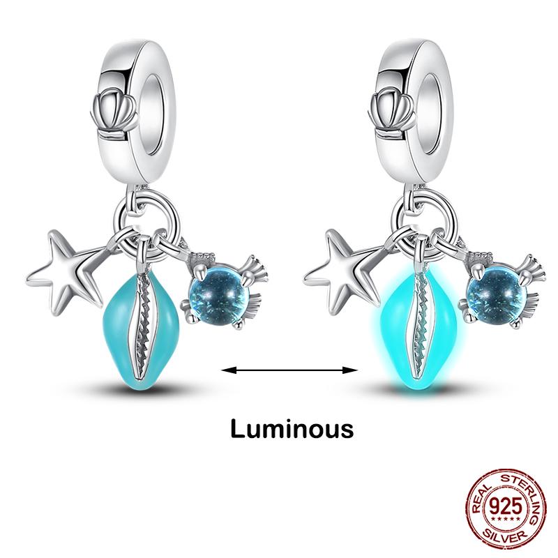 Kupferfarbene Im Dunkeln leuchtende Glühwürmchen Honigbiene Stern Anhänger Perlen Passen Qikaola Original Armbänder Feiner DIY Schmuck Geschenk