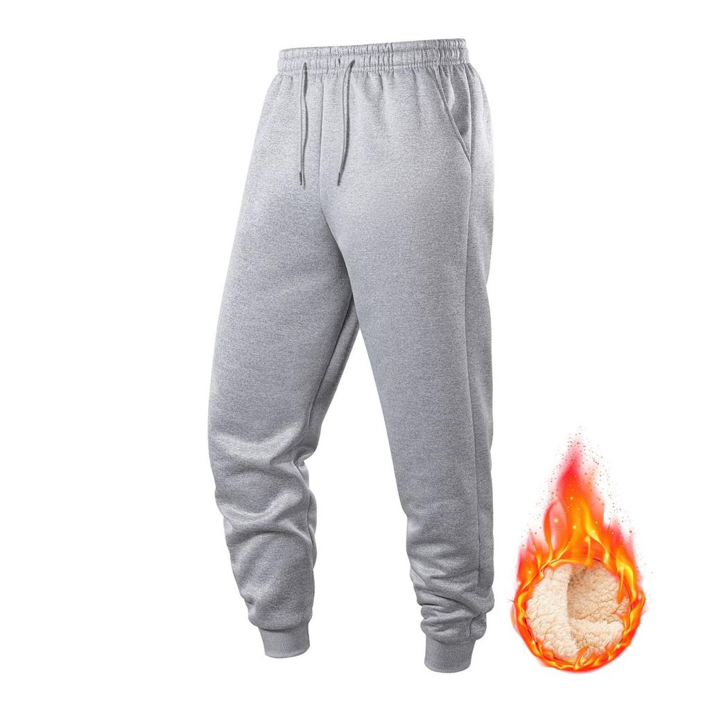 Men's -color Casual Sport Tight-fitting Pants, Men's Warm Drawstring Tight-fitting Sweatpants