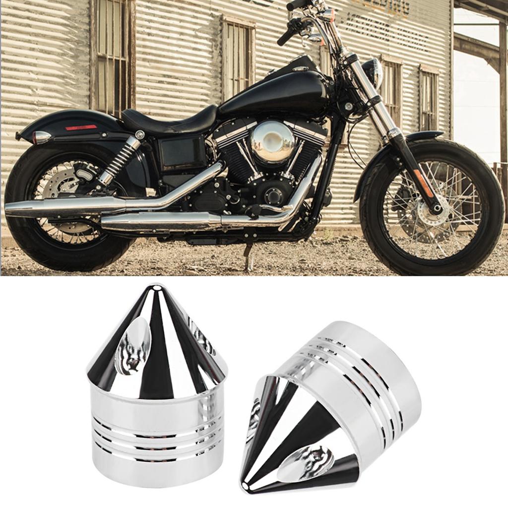 Motorcycle Cover Thin Axle Chrome Cut Nut Black Replacement Accessoryelectroplate