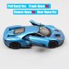Model auta Ford GT v měřítku 1/36, stahovací autíčko s otevřenými dveřmi pro děti Batole Kluci Dívčí Dárková kolekce