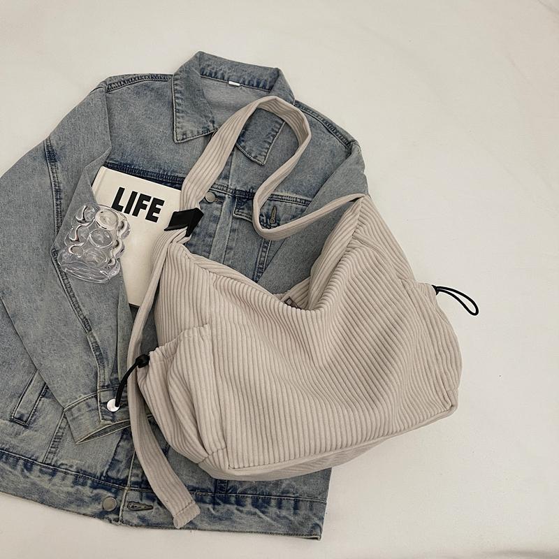 Torba na ramię Commuter Corduroy Bag Damska torba typu tote o dużej pojemności Torba typu crossbody