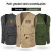 Custom Logo Multi-Pocket Volunteer Vest for Photography and Film Crew.