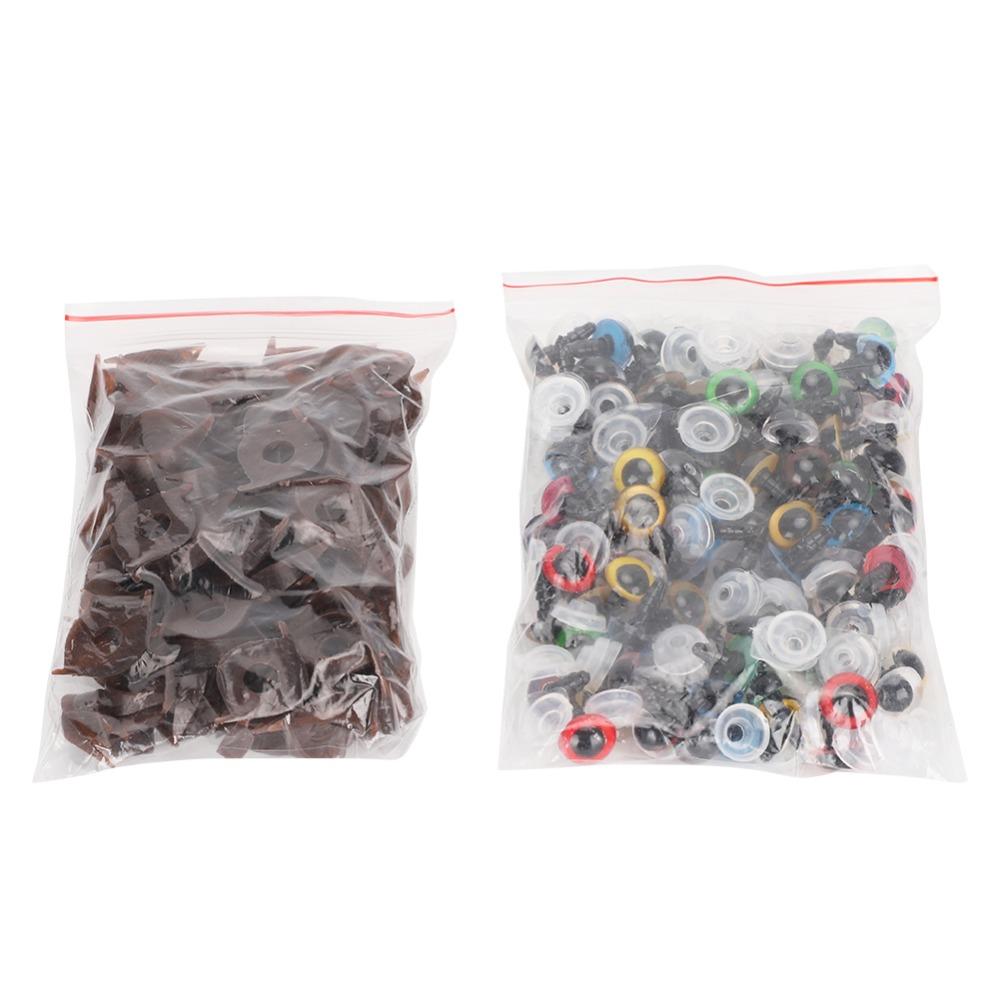 100pcs With Washer Plastic Safety Eyes Mix Color Puppet Toy Eyes Craft Eyes Animal Dolls
