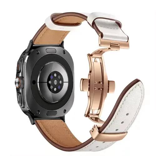 Premium Leather Strap For Samsung Galaxy Watch 8 Classic 46mm/44mm 40mm High-end Bracelet Wristband Galaxy Watch Ultra 2026 Belt