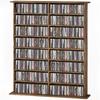 CD/DVD Storage Unit, 16 Compartments, 12 Shelves, 720 CDs, Brown