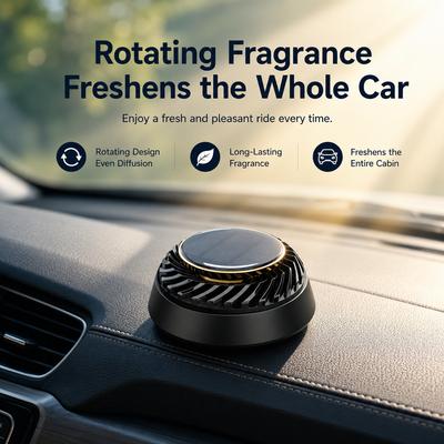 Solar-powered Car Air Freshener Automatic Rotating Formaldehyde-removing Long-lasting Fragrance High-end Aromatherapy Ornament