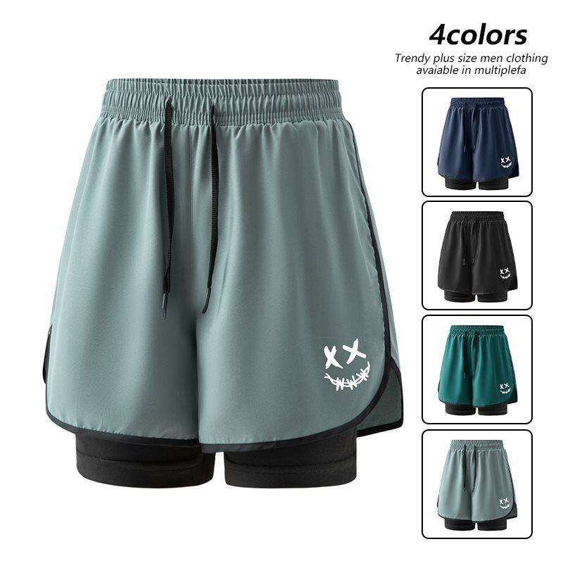 

Unisex Quick-Drying Three-Quarter Running Shorts - Anti-Exposure Summer Sports Style L сірий колір