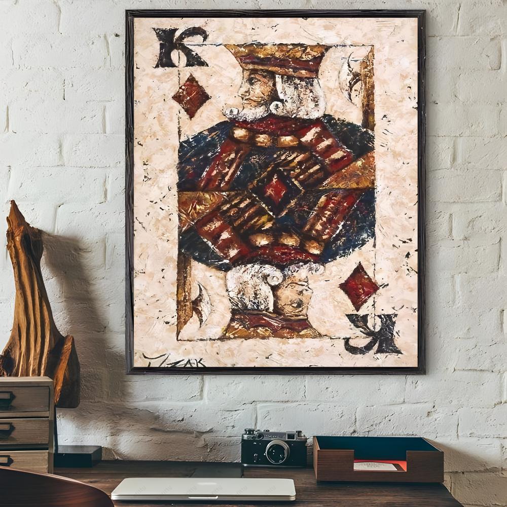 Cool Playing Card Fashion Luxury Poster Sticky Wall Art Printing Waterproof Home Living Bed Room Bar Aesthetic Decor