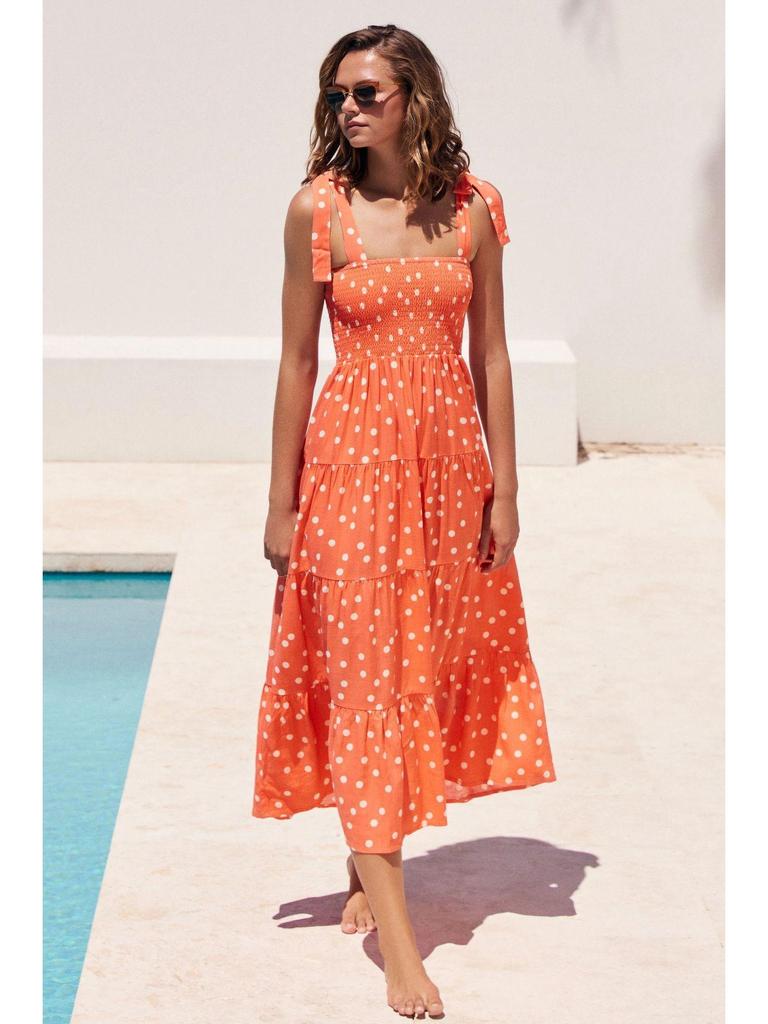 French High-End 2026 Spring/Summer Women's Sexy Printed Spaghetti Strap Dress