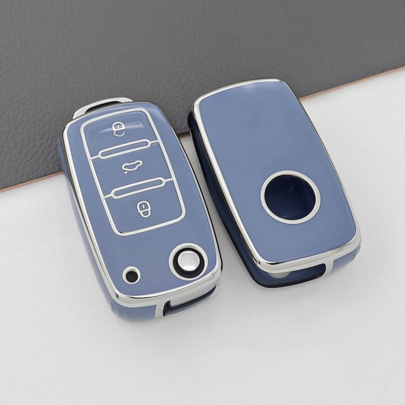 Für VW Golf Polo Bora Beetle Tiguan für SKODA Fabia Superb für SEAT Leon Toledo Altea Ibiza TPU-Fernschlüsselgehäuseabdeckung