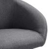 Dining Chairs Set of 4 Dark Grey Fabric