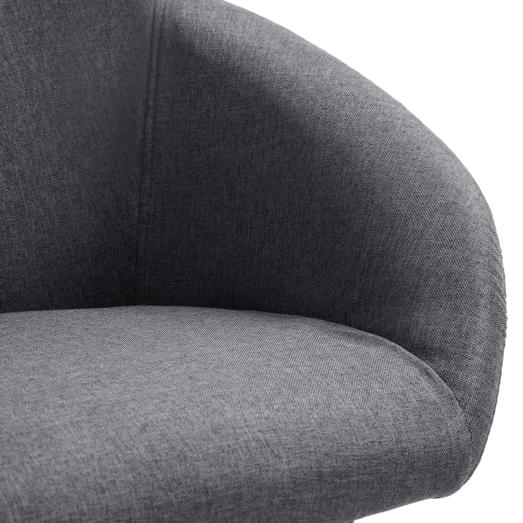 Dining Chairs Set of 4 Dark Grey Fabric