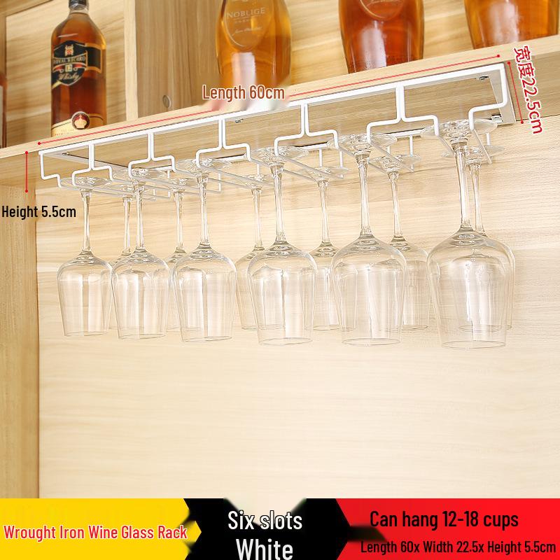 Red Wine Glass Hanging Rack for Stemware Display and Storage