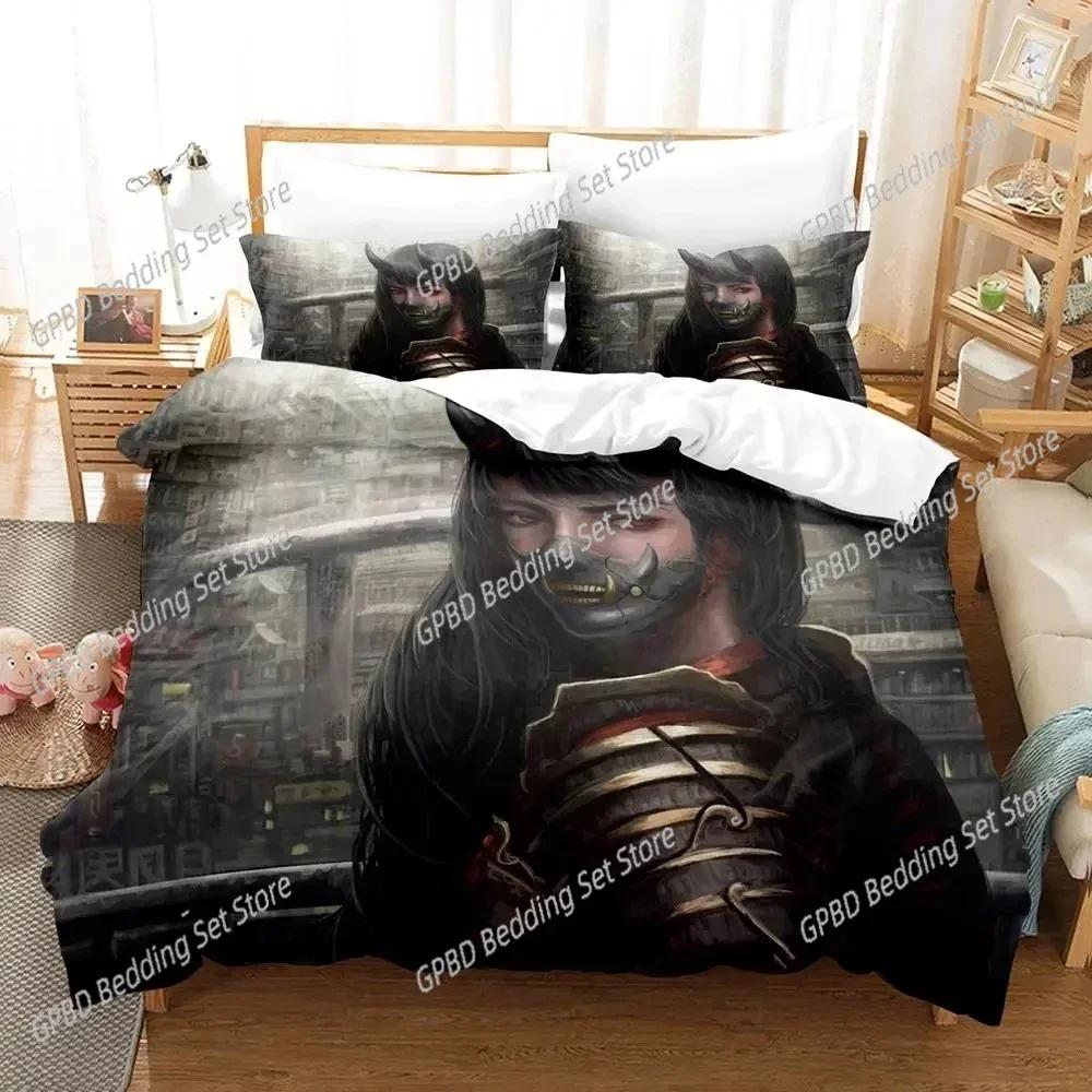 

Luxury New 3D Print Anime Samurai Bedding Set Duvet Cover Bed Set Quilt Cover Pillowcase Queen Size Boys Adult Bedding Set EU SuperKing 260x220