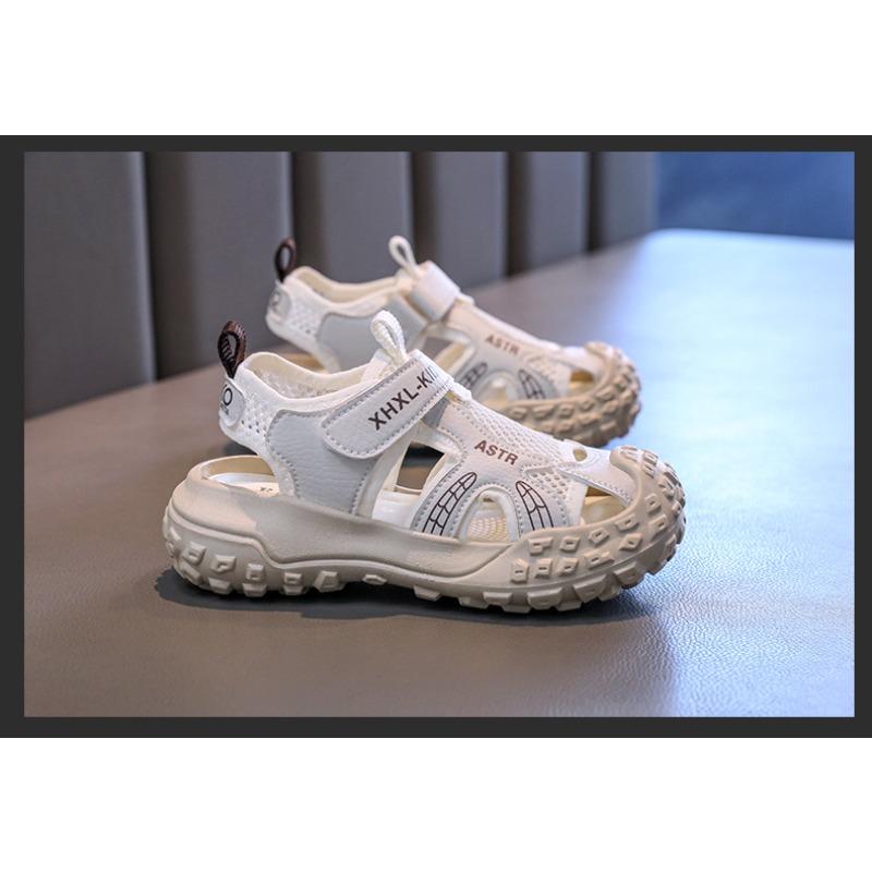 Children's Breathable Mesh Sport Sandals Girls' Casual Sneakers, Anti-Kick Closed-Toe Shoes for Toddlers & Youth