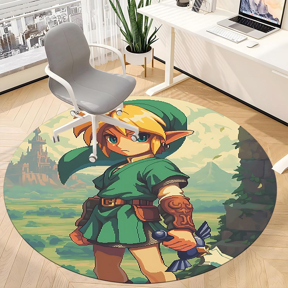 1pc Legend Zelda Office Round Area Rug, Under Office Chairs Bedroom Living Room Home Decor, Room Decoa1016240