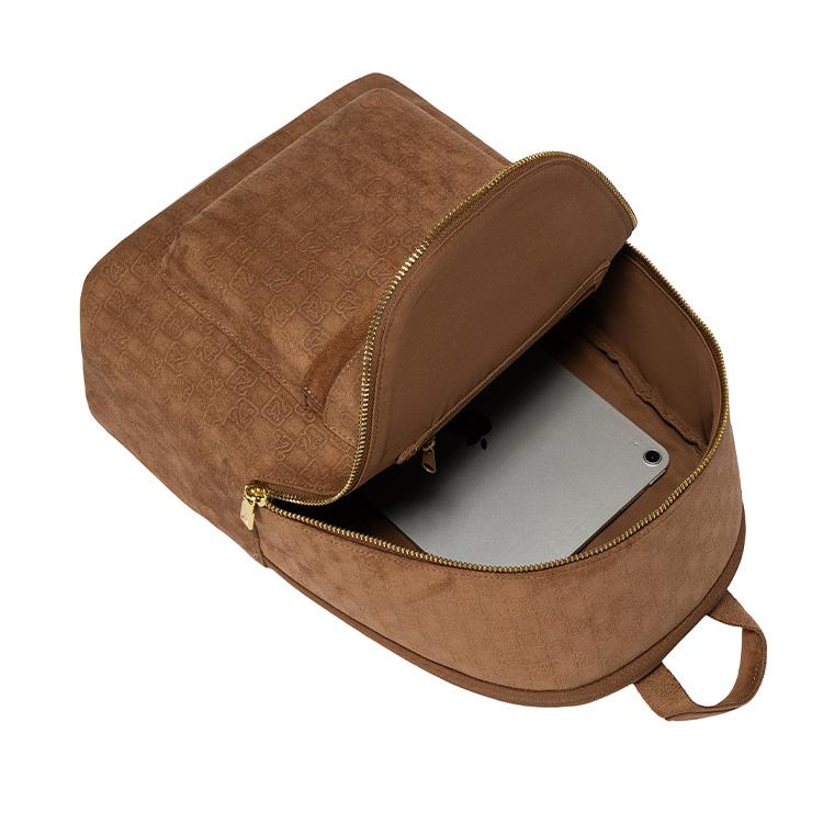 New Jordan Faux Suede Backpack Tubas Unisex Light Brown JD2533180AD-002