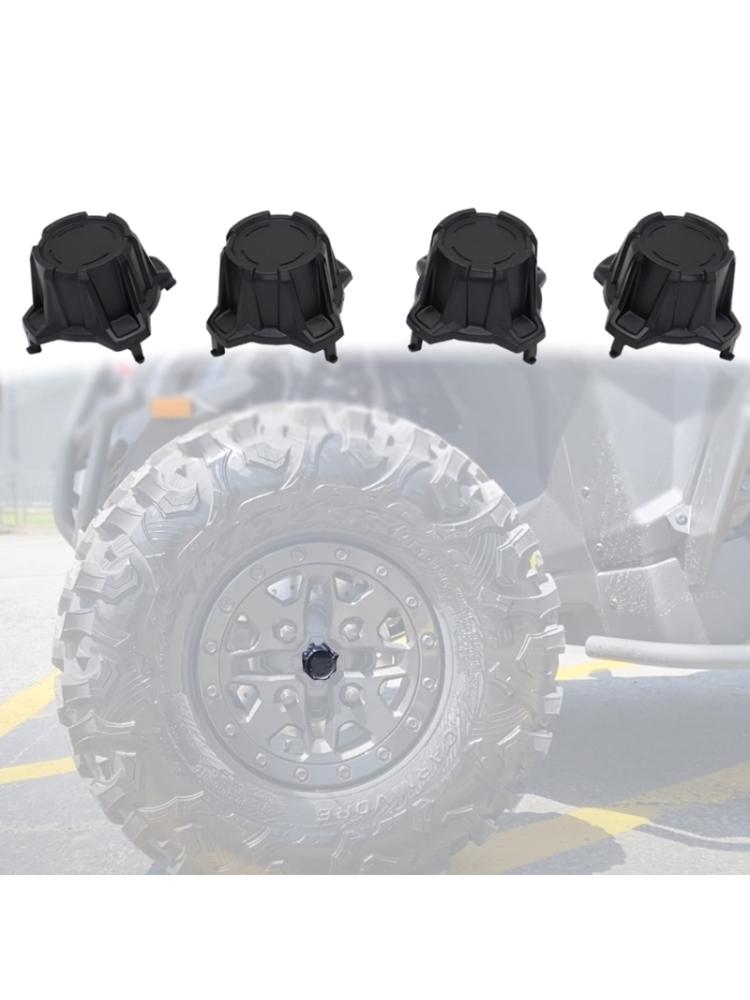 Compatible For Can Am Maverick 2017-2020 Wheel Center Tire Front Rear Hub Plug Cover Direct Replacement 4pcs