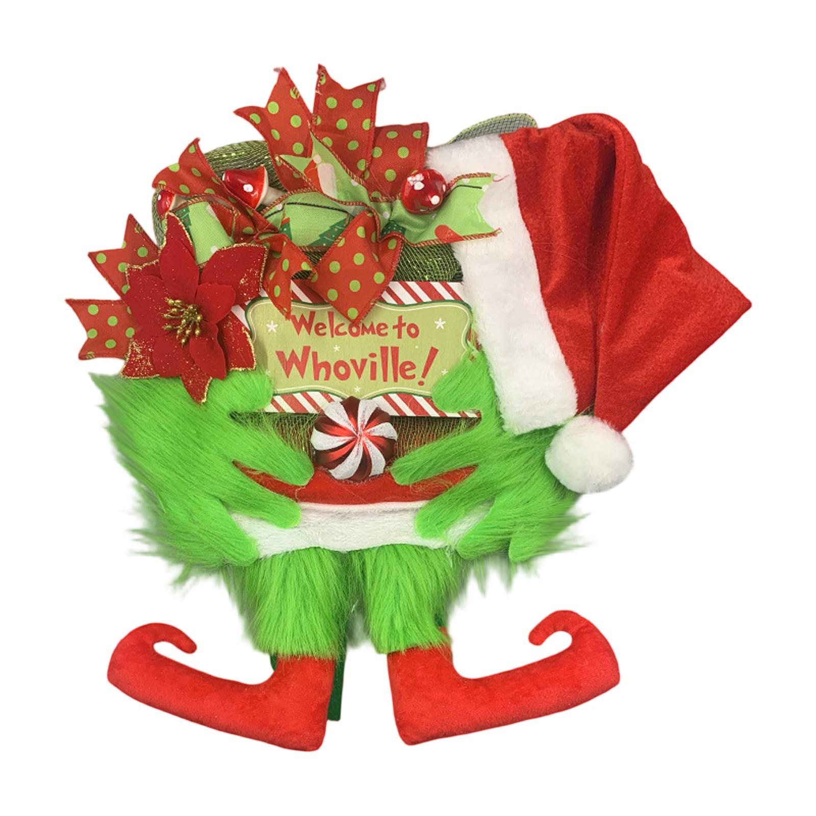 

Зеленые волосы имитация рождественское украшение европейское и американское рождественское украшение входной двери цветочное кольцо One Size