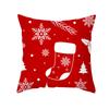 Christmas Pillow Cover Cartoon Letter Print Cushion Cover Office Sofa Pillow Cover Home