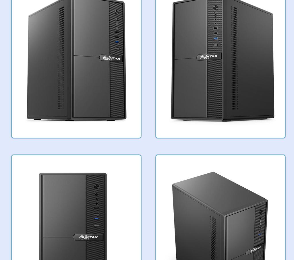 Shangrui Portable M-ATX Gaming Desktop Case, 0.7MM Plate, for Office and Home