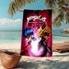 Ultra-Soft Beach Towel with Miraculous Tales of Ladybug Cat Noir Theme,Ideal for Pool - Camping, Diving - Perfect Travel Essential, Vibrant Beach Towe