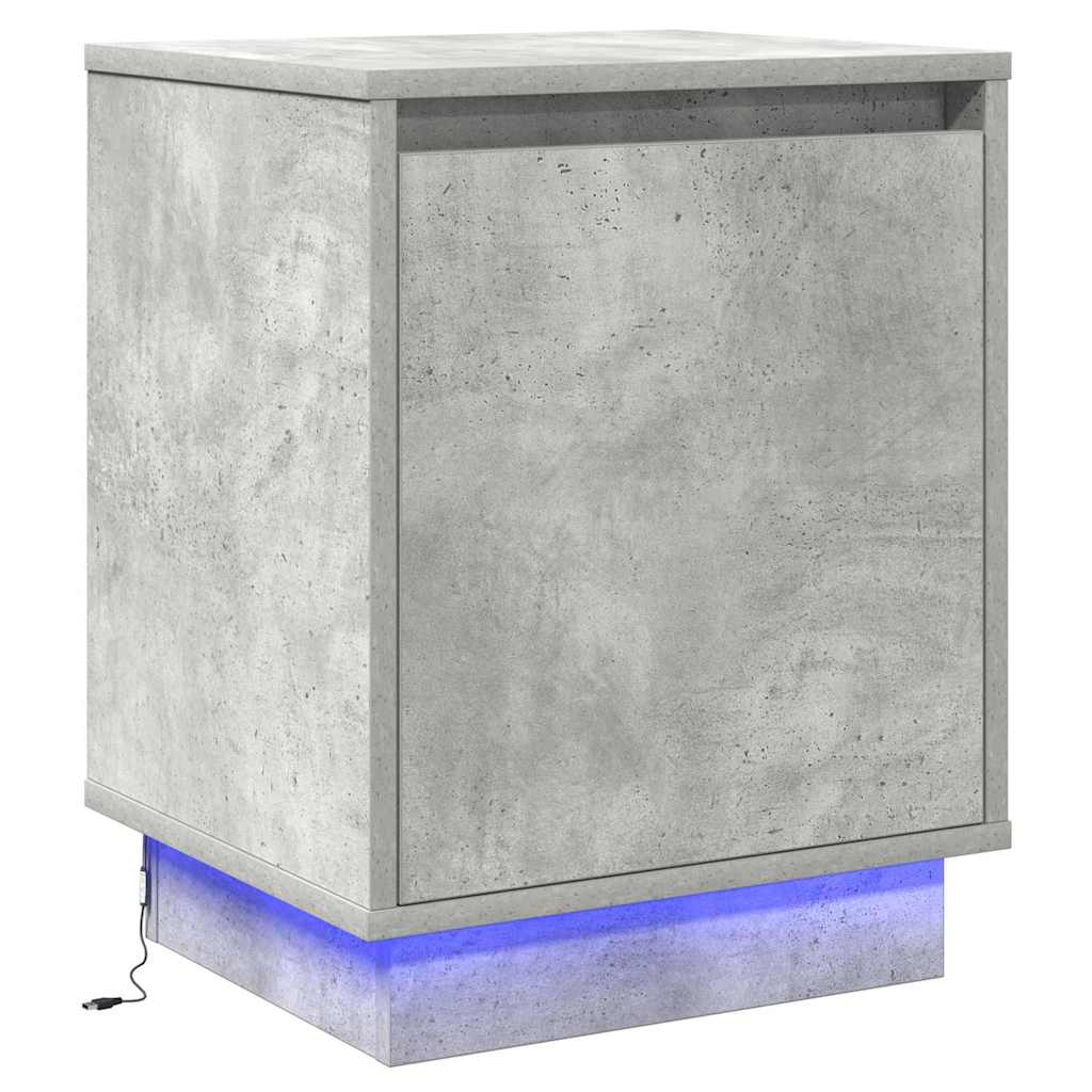 Nightstand 2 pcs Concrete Grey 39 x 34.5 x 50 cm Particleboard