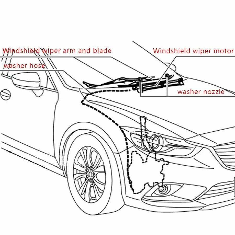 Car Wash Maintenance Tools 2M+18pcs Connectors Windscreen Wiper Washer Jet Tube Pipe Nozzle Pump Hose Anti-Leak