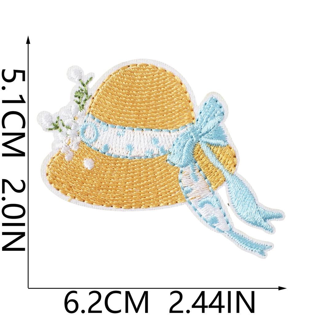 Summer Beach Style Embroidery Cloth Sticker Ironing Casual Clothing Backpack Shoes And Hats Personalized Decoration Repair Fabric Sticker