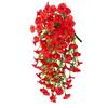 2pcs 75cm White Artificial Morning Glory Wall Hanging Faux Violet Plants Hanging Flowers Vines for Home Garden Wedding Decor