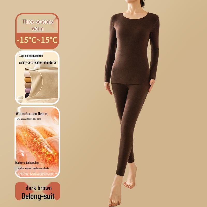 Seamless Thermal Fleece One-Piece Suit for Women: Self-Heating, Thickened Winter Innerwear
