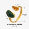 Geometric Waterdrop Enamel Open Ring Women Retro Minimalist Luxury Finger Rings Waterproof Zircon Wedding Gift Wholesale
