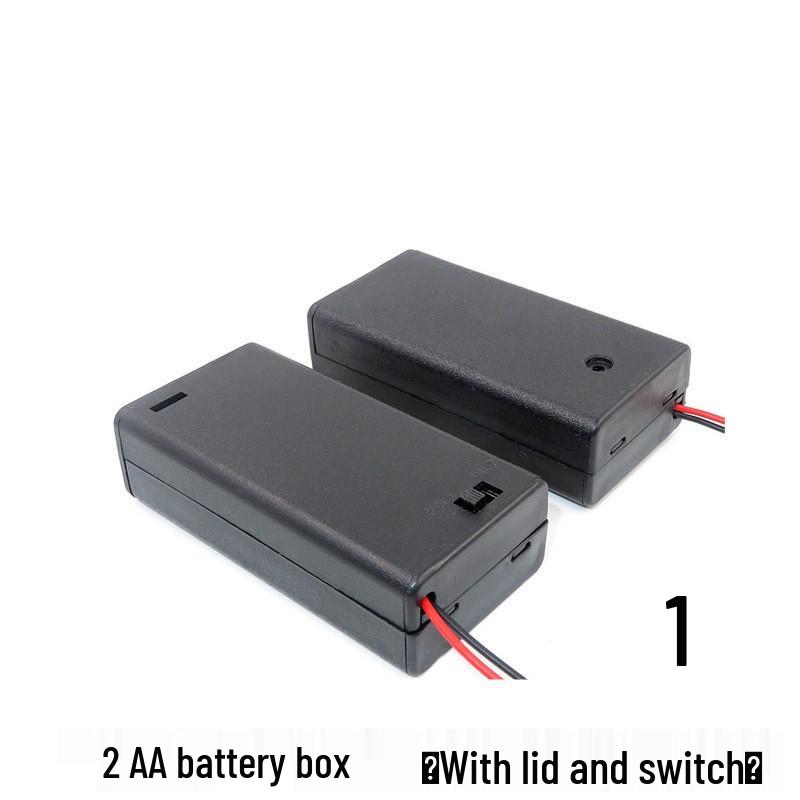 Size 5/18650 Battery Holder with Switch & Lead Wire for DIY Science Projects