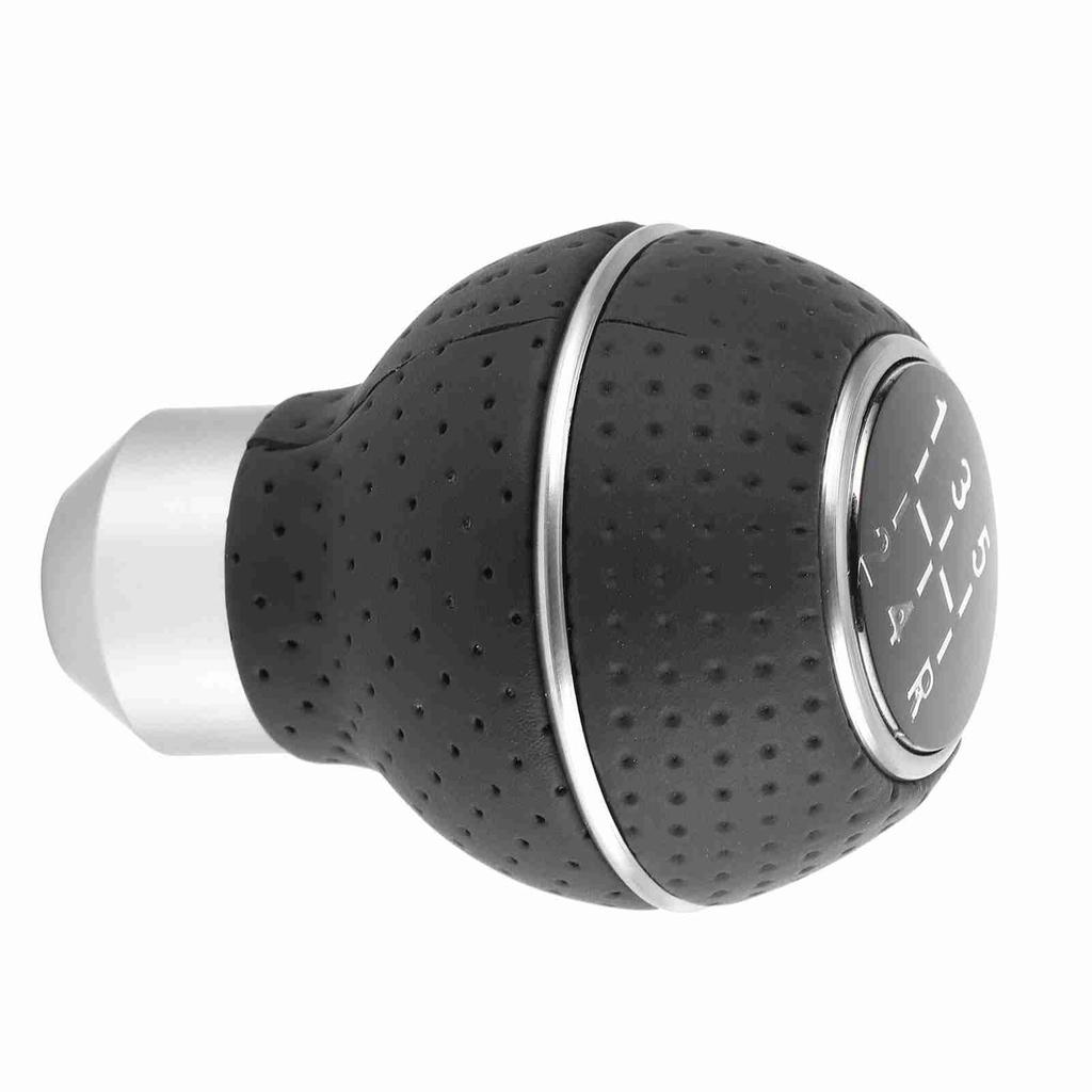 5 Speed Gear Shift Knob Stick Aluminium Alloy and Leather Manual Automobiles Accessory