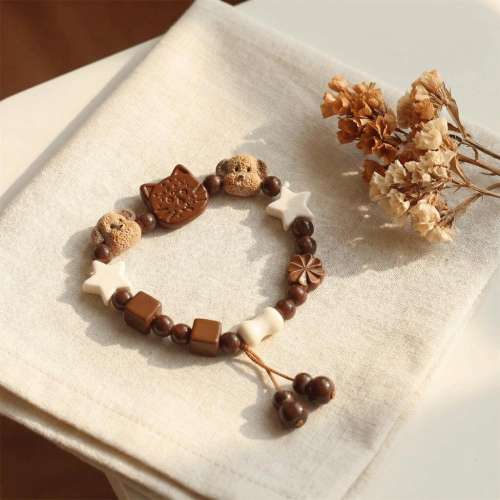 Star Cat Beads Bracelet Cute Friendship Bracelet Creative Dog Beaded Bracelet  Hand Accessory