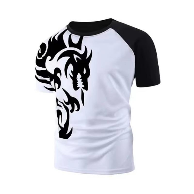 Tiger T-shirt Fashion 3d Print Male Short Sleeve Street T Shirts Casual Sportwear Oversized O Neck Top Summer Retro Men Clothing